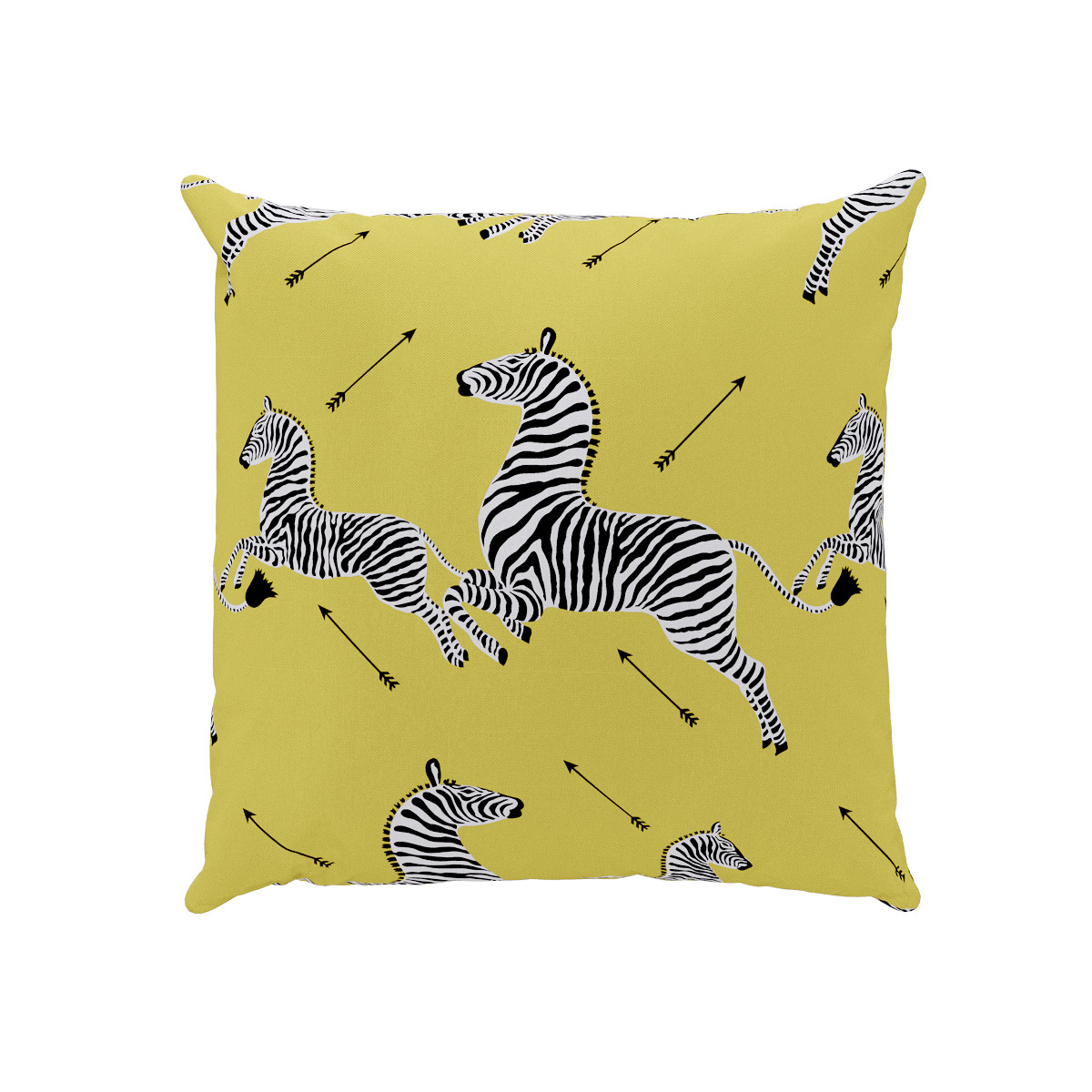 The Inside Outdoor 20 Throw Pillow In Yellow Zebra